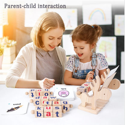 Montessori Wooden Spelling Toy – Letter Learning & Fine Motor Skills Game