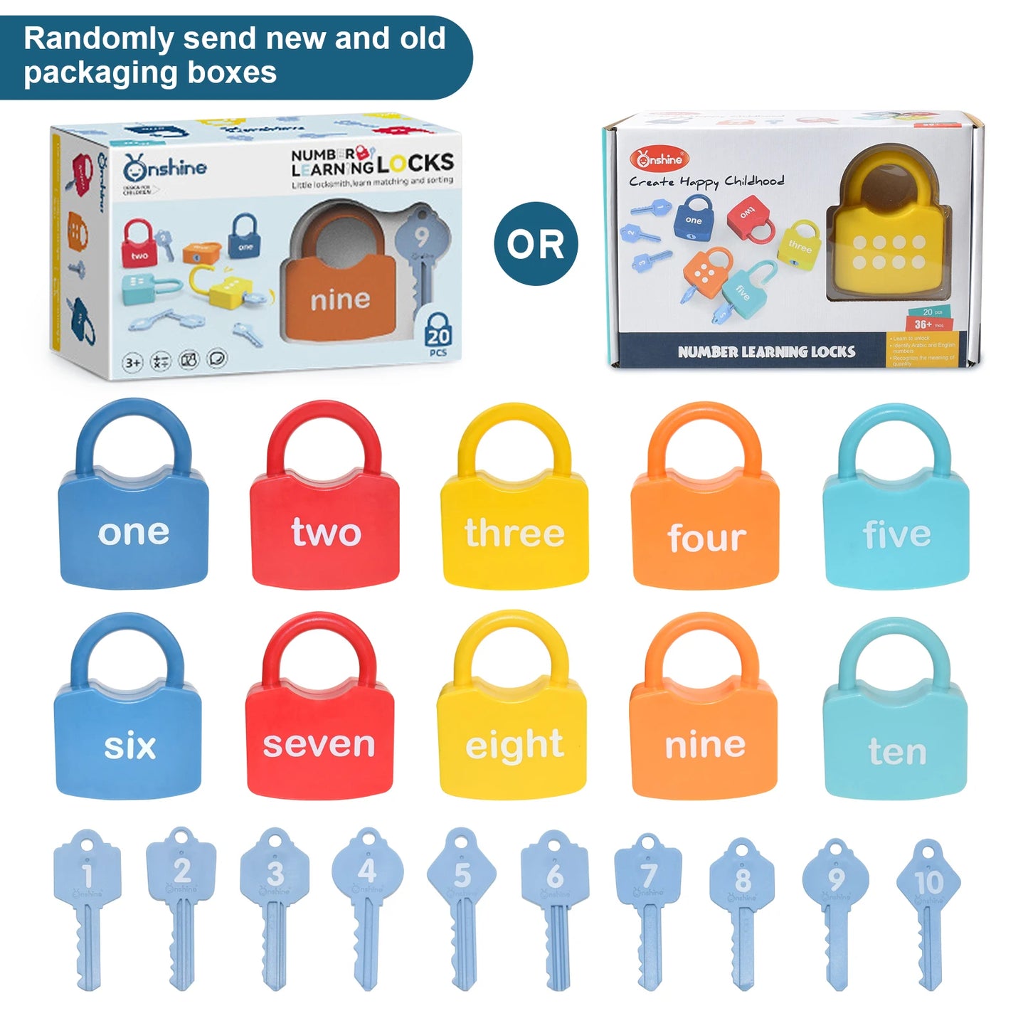 Kids Alphabet & Number Lock Key Matching Set – Montessori Educational STEM Toy for Word Cognition & Homeschool Learning
