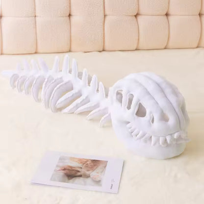 Cozy Dinosaur Skeleton Head Costume Plush Toy