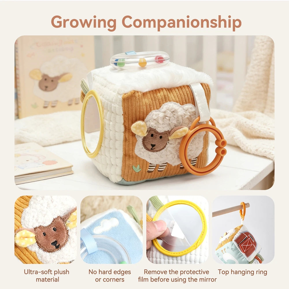 Montessori Sensory Magic Tissue Box for Infants 0-12m, Great for Fine Motor & Early Learning