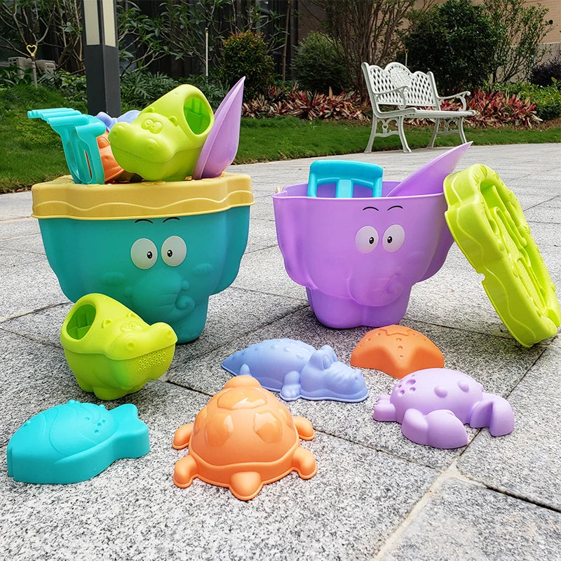 9 PCS Children's Beach Toys, Digging Sand Playing Sand Tools Playing Water Bucket Shovel - LittleOzKid