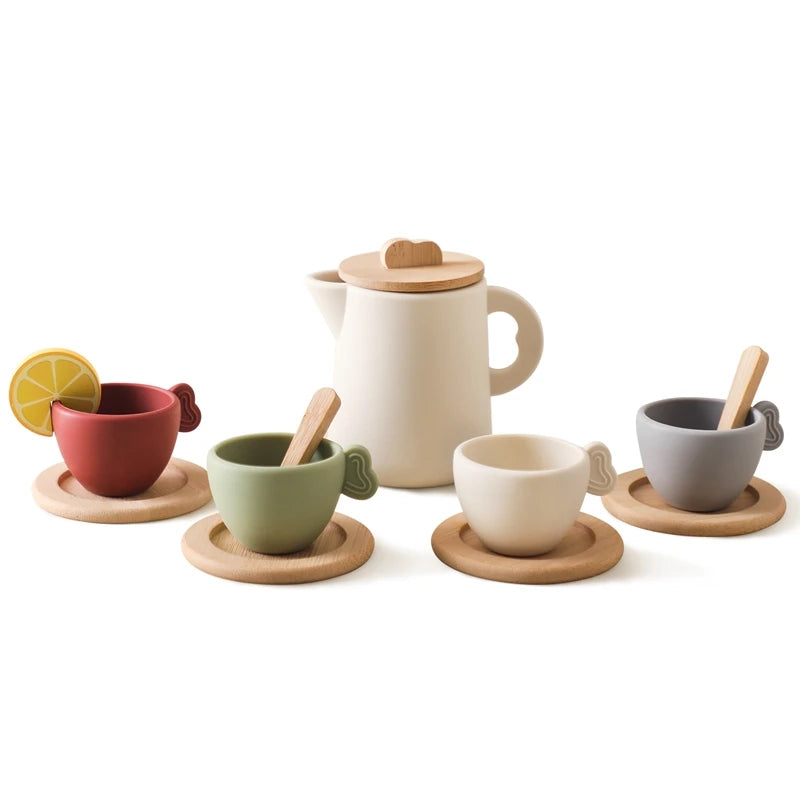Wooden/Silicone Tea Time Montessori Toy - LittleOzKid