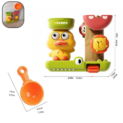 Baby Bath Toy Waterwheel Duck Flower Water Spray Shower Toy for Kids