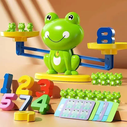 Frog Math Balance Scale, Montessori Number Learning & Counting Toy for Kids