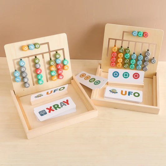Montessori Busy Letter Wooden Board Toys Kids - LittleOzKid