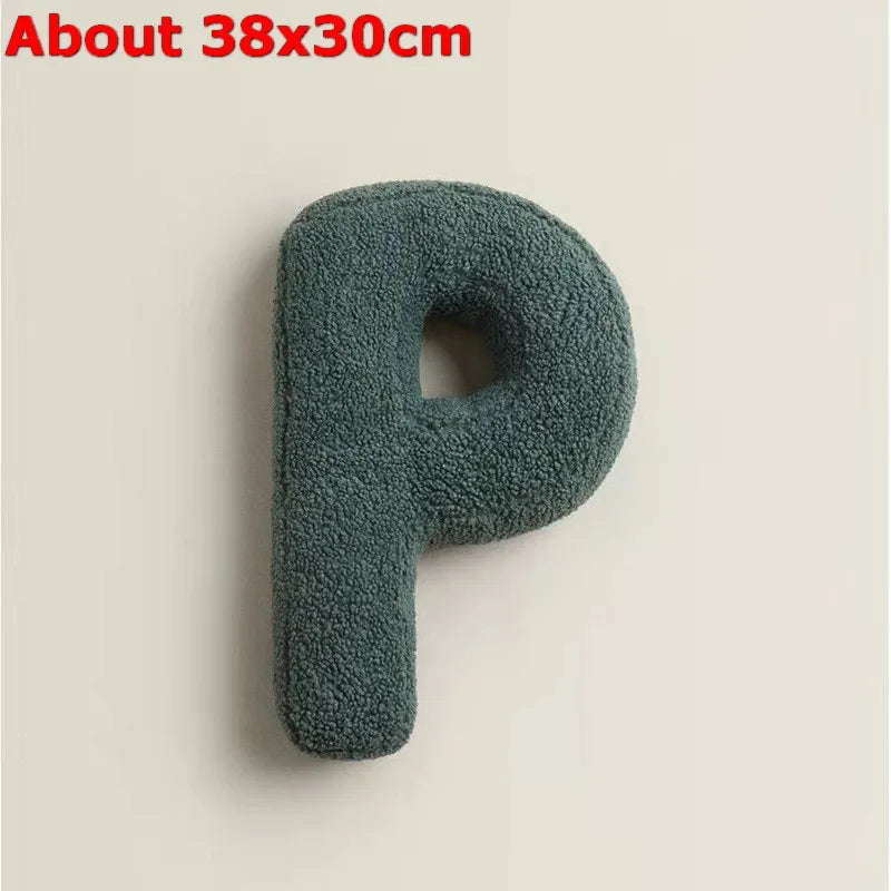 Letters Plush Throw Pillow – Soft Stuffed Kids Toy, Doll, Sofa Cushion, and Room Decor