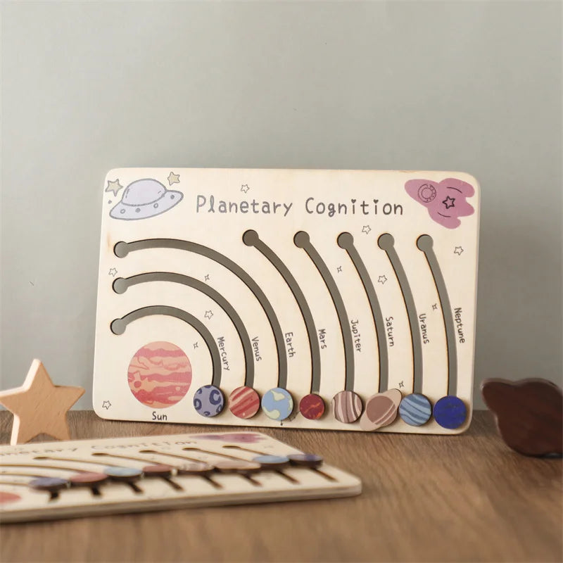 Wooden Solar System Puzzle, Planets, Space Educational Toys - LittleOzKid