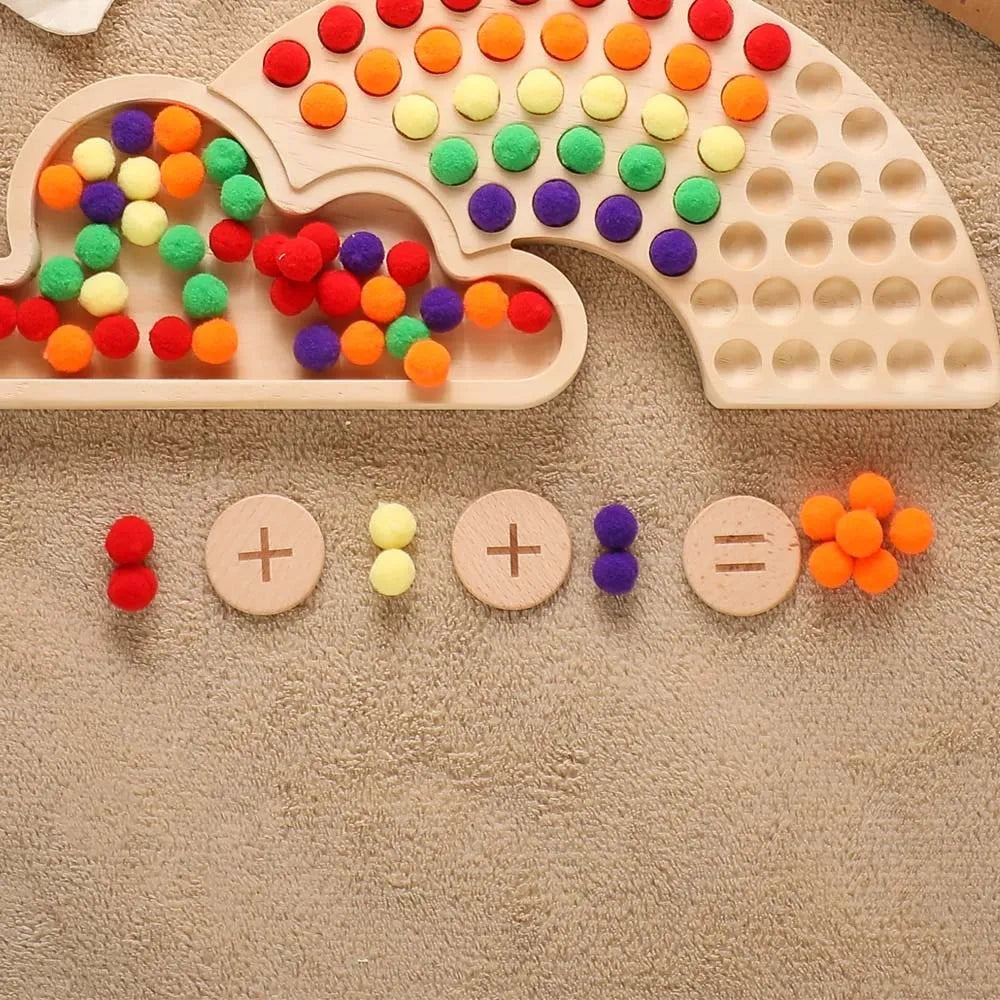 Wooden Rainbow Busy Board - LittleOzKid