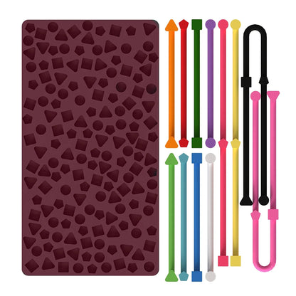 Montessori Sensory Activity Board - Silicone Fidget & Shape Matching Toy