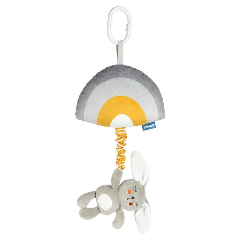 Baby Stretch Activity Spiral Plush Mobile - Sensory Hanging Toy for Car Seat, Crib, Pram, and Stroller