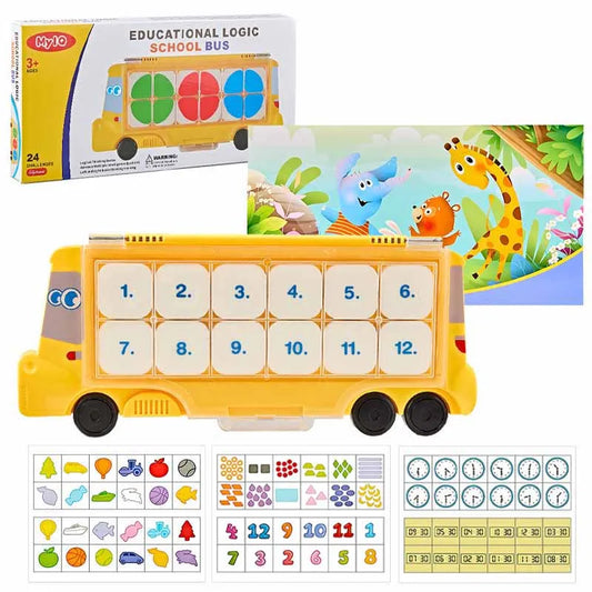 Montessori Kids Logic Thinking Game: Number, Shape & Clock Cognition Toy