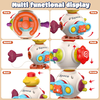 8 in 1 Baby Montessori Educational Busy Cube, Hands On Motor Skills & Learning Toy