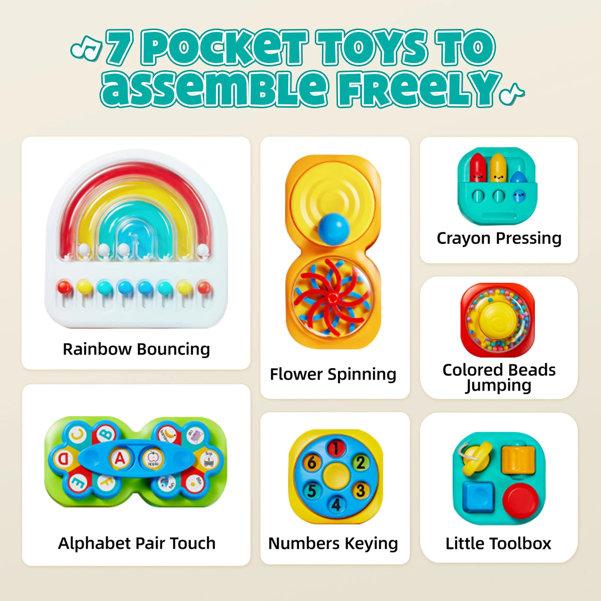 Sensory Baby Activity Board for Fine Motor Skills & Hands-On Play