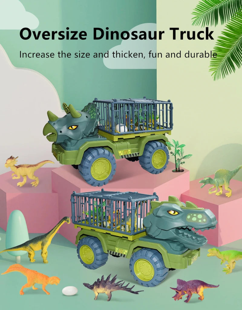 Dinosaur Truck Toy Car, Jurassic Dinosaur Transport