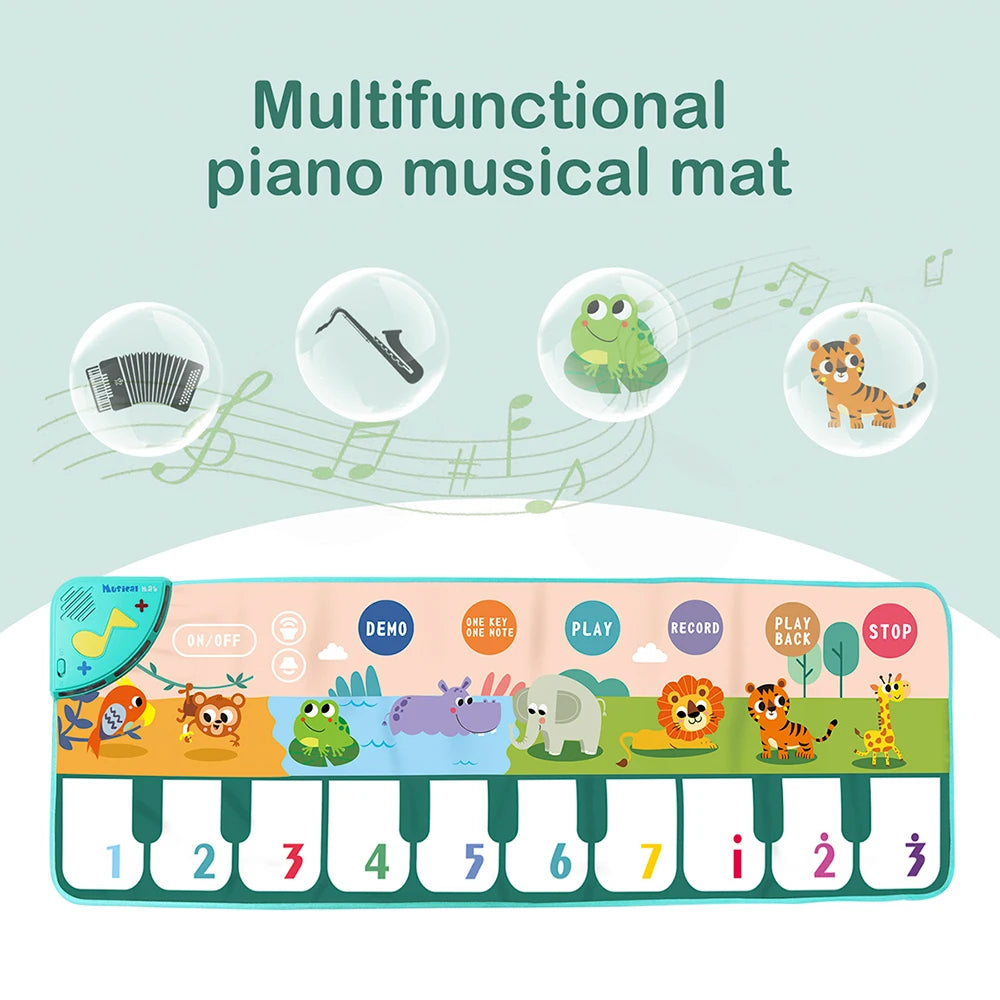 Foldable Musical Piano Mat, Keyboard Dance Mat for Kids & Toddlers