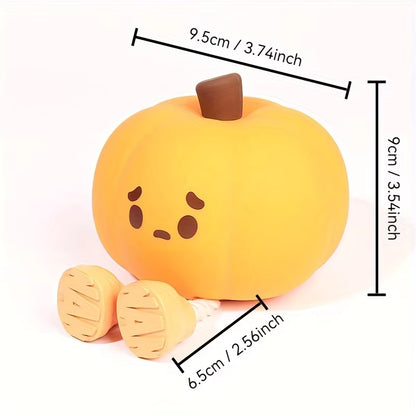 Cute Halloween Lantern Pumpkin Night Light, Rechargeable Silicone Lamp