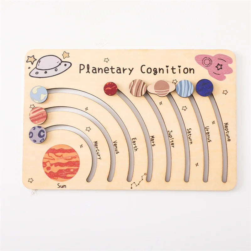 Wooden Solar System Puzzle, Planets, Space Educational Toys - LittleOzKid