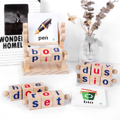 Montessori Wooden Spelling Toy – Letter Learning & Fine Motor Skills Game