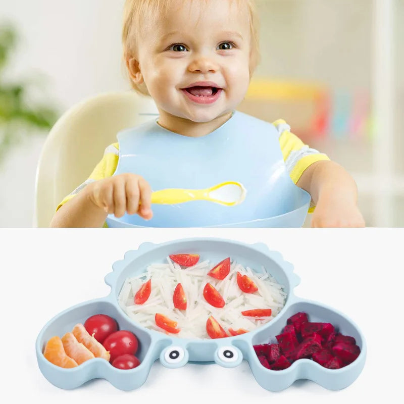 9Pcs Silicone Baby Feeding Set Dishwasher Safe Suction Bowl Bib Plate Spoon Cup (BPA Free) - LittleOzKid