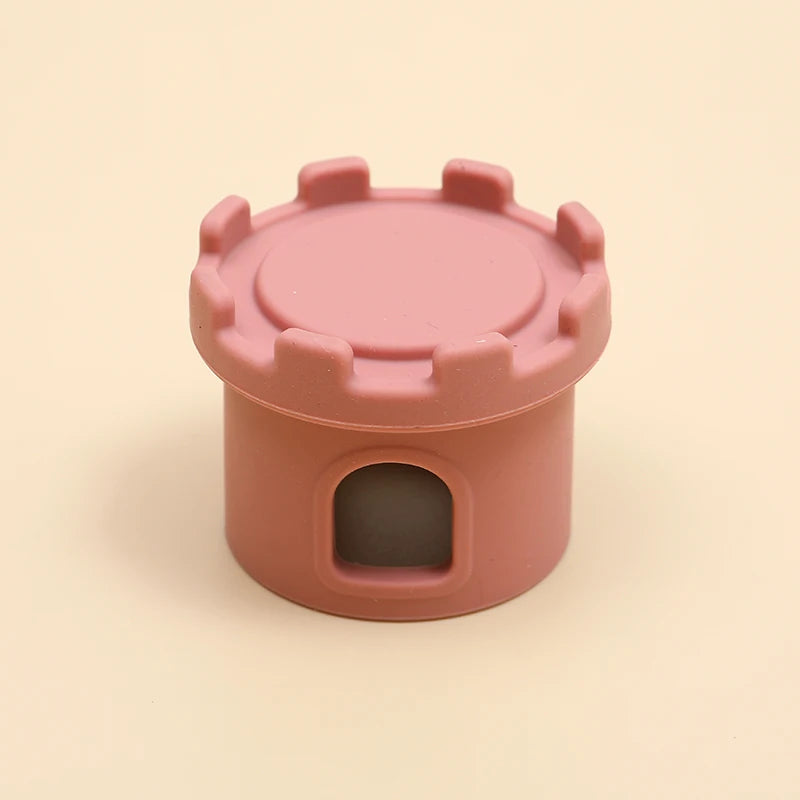 Silicone Castle Stacking Blocks, Montessori Teether Toy