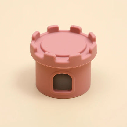 Silicone Castle Stacking Blocks, Montessori Teether Toy