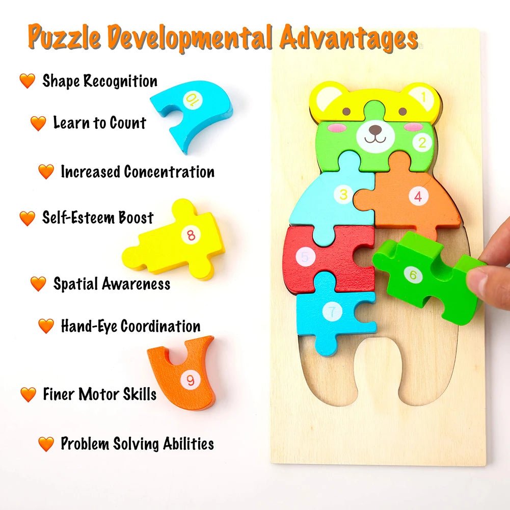 3D Wooden Animal Puzzles - LittleOzKid