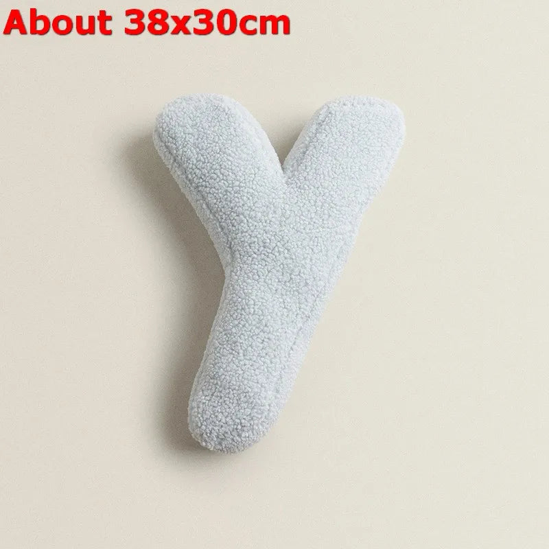 Letters Plush Throw Pillow – Soft Stuffed Kids Toy, Doll, Sofa Cushion, and Room Decor
