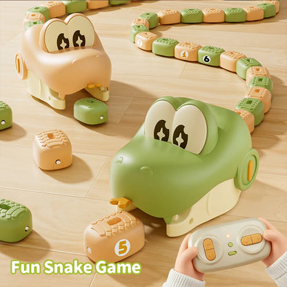 Electric Remote Control Magnetic Snake Car Greedy Bean Chasing Game Toy