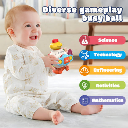 8 in 1 Baby Montessori Educational Busy Cube, Hands On Motor Skills & Learning Toy