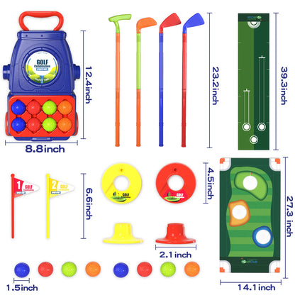Golf Set Kids Mini Clubs, Outdoor Paly Toy for Toddlers