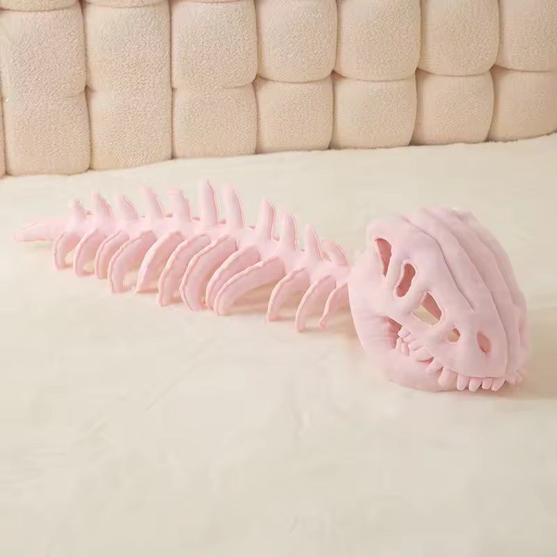 Cozy Dinosaur Skeleton Head Costume Plush Toy