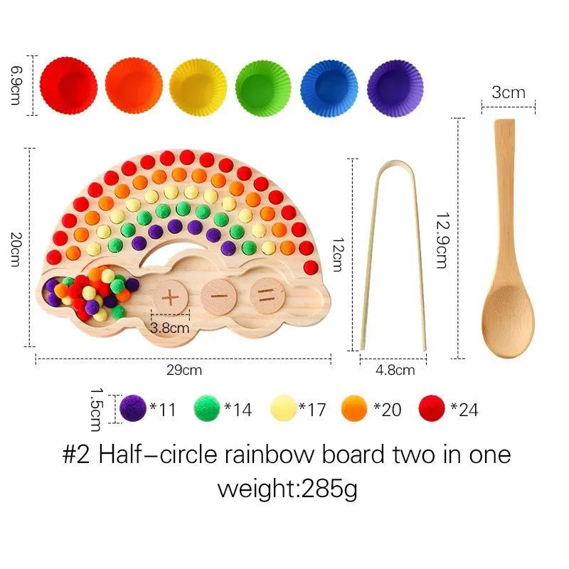Wooden Rainbow Busy Board - LittleOzKid