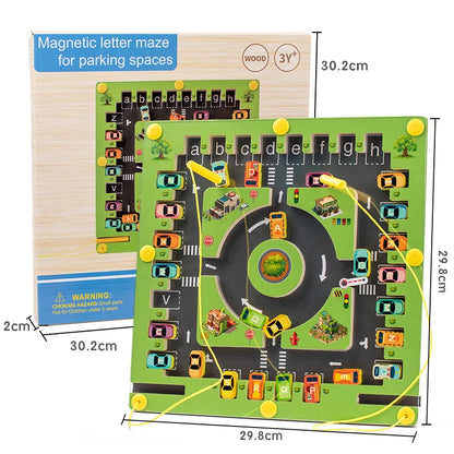 Magnetic Alphabet Maze Board Montessori Fine Motor Skills Educational Toys for Preschool