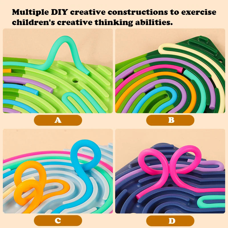 Silicone Sensory Activity Board – Quiet Travel Toy & Fidget for Focus