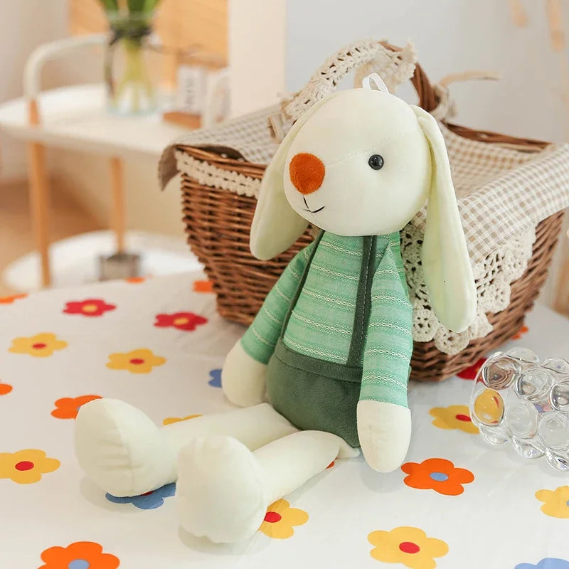 Cute Bunny Plush Toy, Soft Stuffed Animal Sensory Sleeping Decoration Pillow for Kids