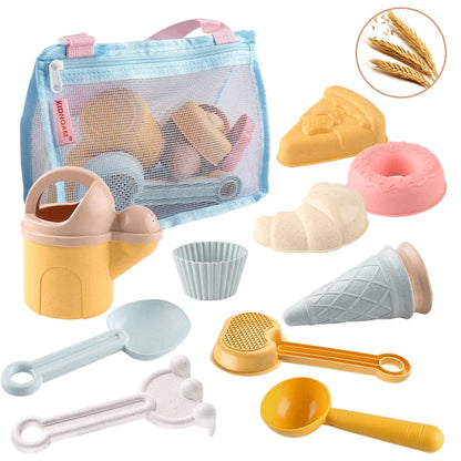 11-Piece Kids Beach Toy & Gardening Set with Straw Water Bottle & Crossbody Bag