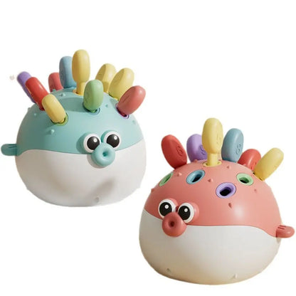 Montessori Pufferfish Learning Insertion Puzzle, Early Education Activity for Toddlers