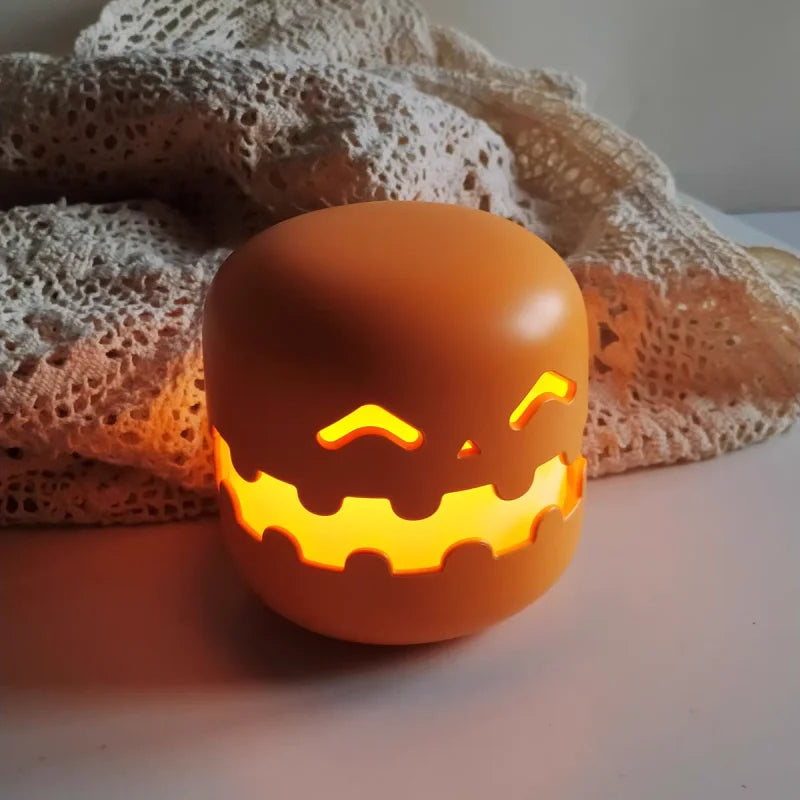 Pumpkin Night Light Funny Halloween Stepless Dimming Eye Timing Sleeping Night Light