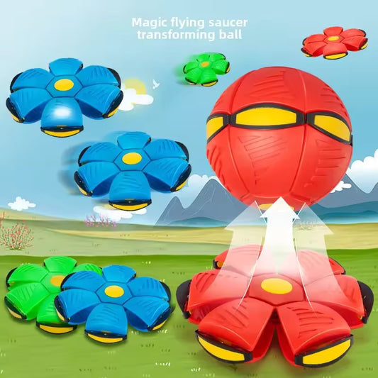 Magic LED Flying Saucer Hop Ball - Outdoor Sports Fitness Game for Kids