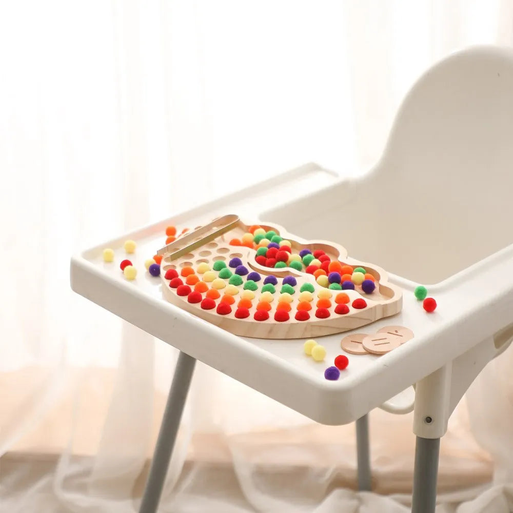 Wooden Rainbow Busy Board - LittleOzKid