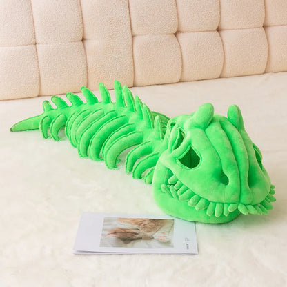 75/115cm Cozy Dinosaur Skeleton Head Costume Plush Toy