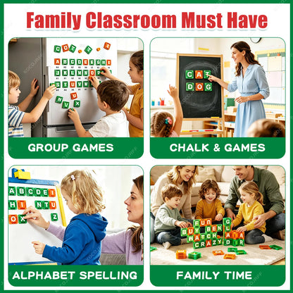 Mini Magnetic Tiles Letters Toys, Alphabet Learning & Spelling Building Blocks