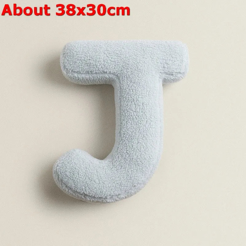 Letters Plush Throw Pillow – Soft Stuffed Kids Toy, Doll, Sofa Cushion, and Room Decor