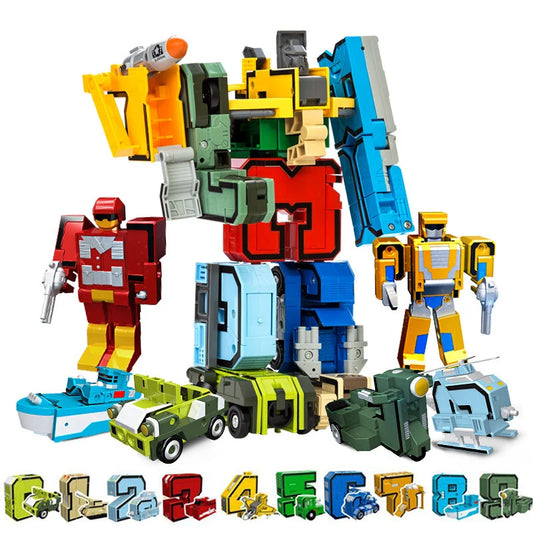 Robot Number Building Blocks Educational Toy - LittleOzKid