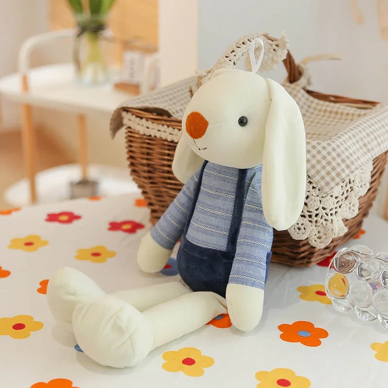 Cute Bunny Plush Toy, Soft Stuffed Animal Sensory Sleeping Decoration Pillow for Kids