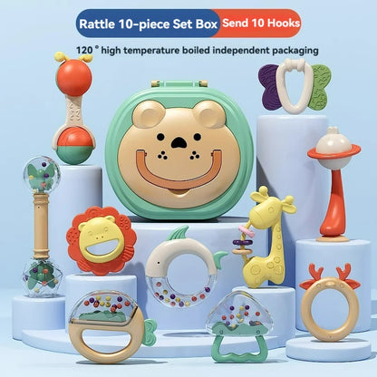 Baby Teether Gum Rattle Educational Baby Toys, Soft Teething Toys - LittleOzKid