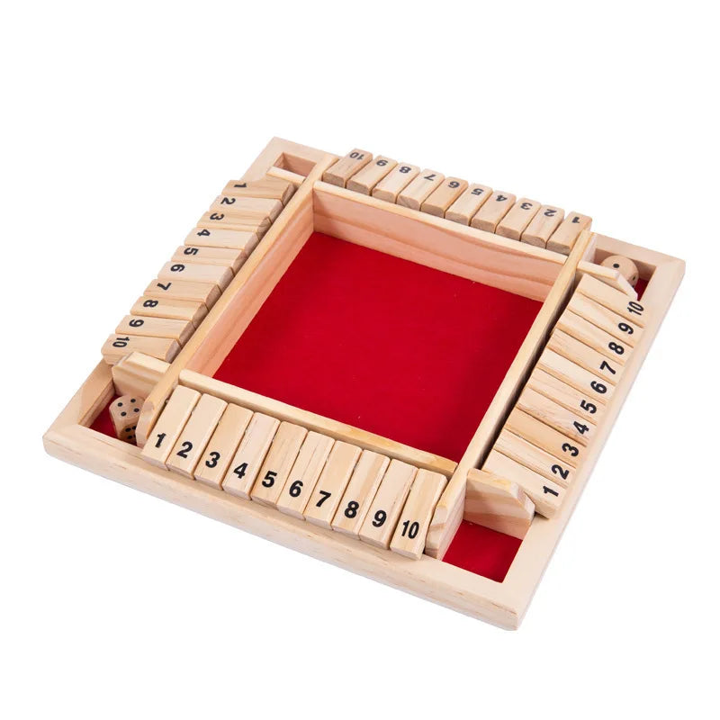 Wooden Shut the Box Game – Educational Dice Play for Kids & Families