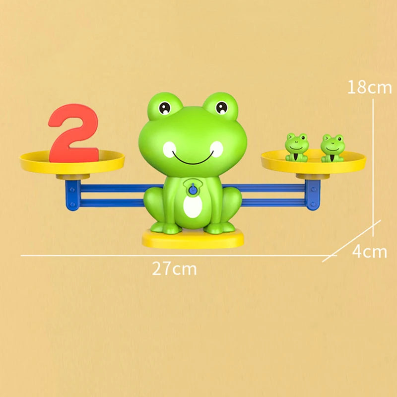 Frog Math Balance Scale, Montessori Number Learning & Counting Toy for Kids