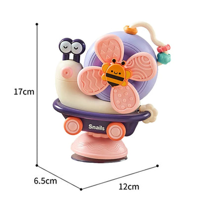 Baby Montessori Suction Spinner Toy, Bath Sensory & High Chair Suction for Toddlers