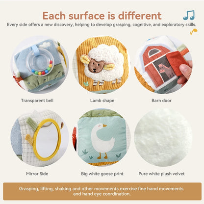 Montessori Sensory Magic Tissue Box for Infants 0-12m, Great for Fine Motor & Early Learning